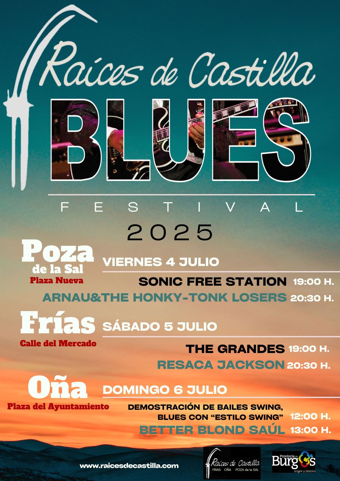 Cartel Raices de Castilla Blues 2025 Sonic Free Station